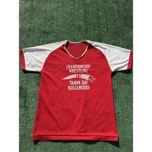 Vintage Very Rare Championship Wrestling Vs Tampa Bay Buccaneers Jersey Medium